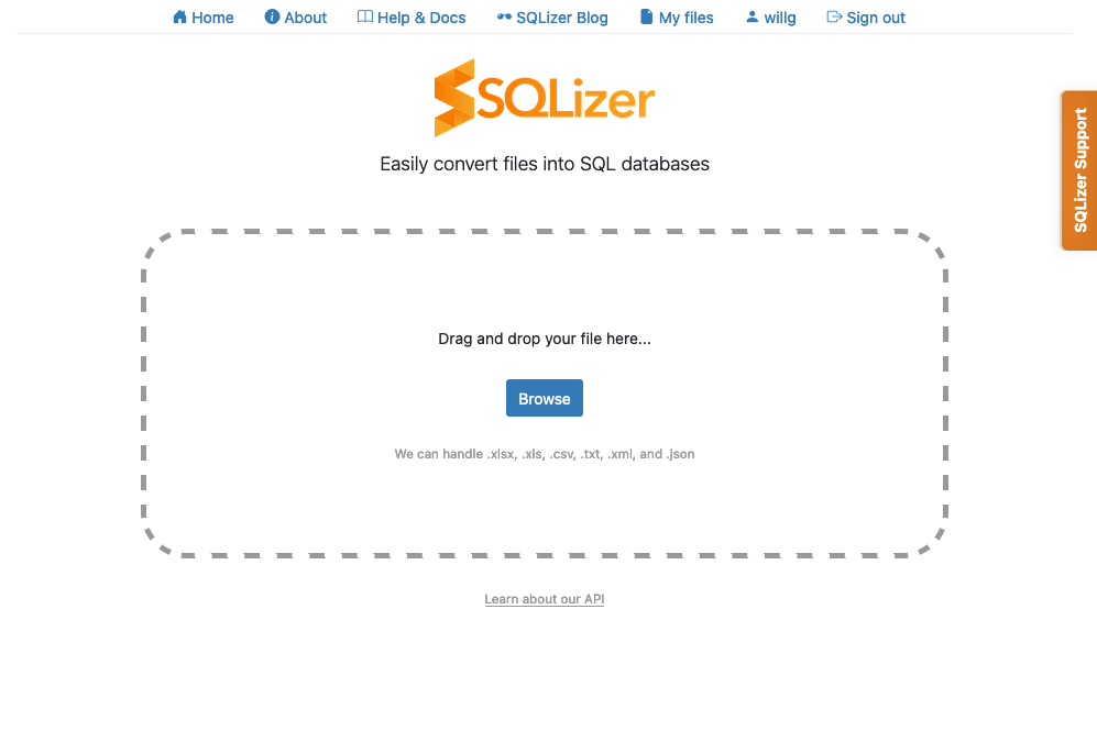 New upload UI in SQLizer v3.0.8