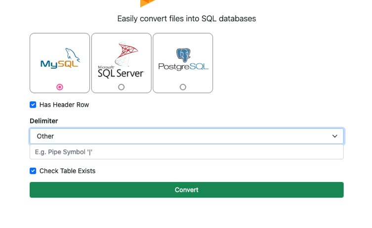 sqlizer custom delimiter selection